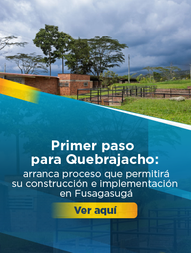 Banner sobre Quebrajacho, el centro agroindustrial de Fusagasugá; haga clic para leer la noticia.