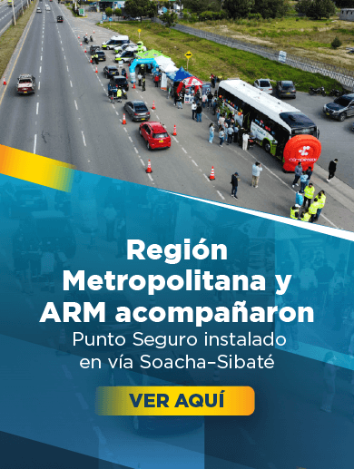 Banner muestra operativo vial en la vía Soacha Sibaté