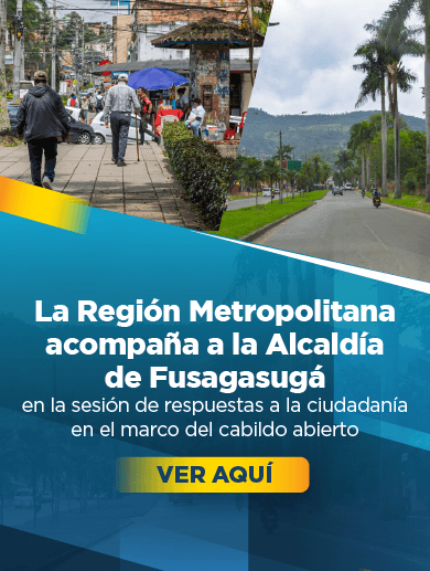 Banner muestra una persona caminando por un andén en el municipio de Fusagasugá