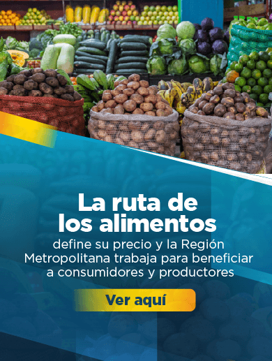 Banner sobre la ruta de los alimentos y las estrategias de la Región Metropolitana Bogotá Cundinamarca para impactar sus precios