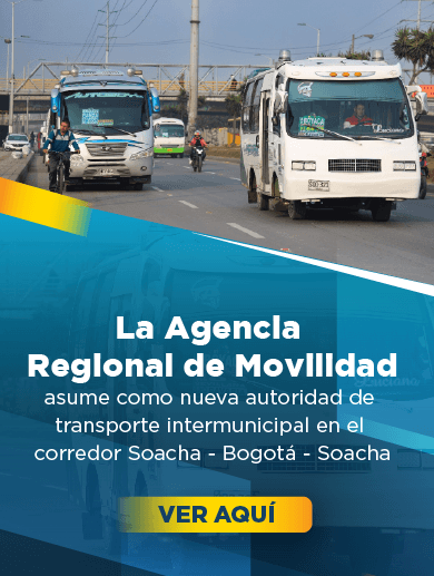 Banner alusivo al transporte público de Soacha