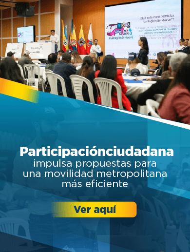 Imagen tipo banner que muestra la realización de la mesa temática sobre movilidad y que invita a clicar para abrir la noticia relacionada a este tema