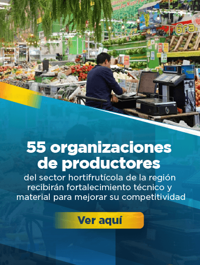 Banner sobre el fortalecimiento al sector hortifrutícola de la región metropolitana Bogotá Cundinamarca