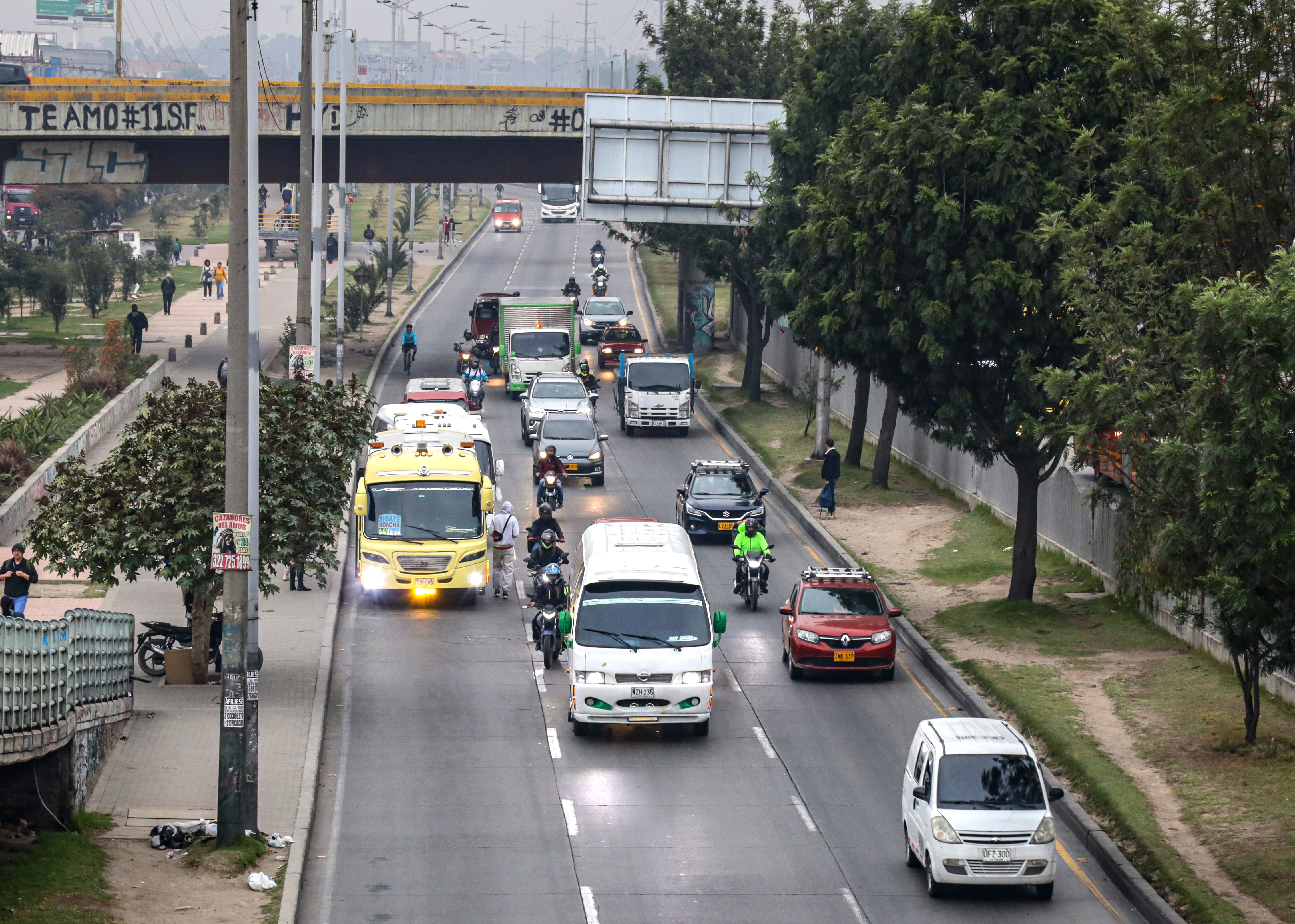 Fotografía de la Autopista Sur de Bogotá