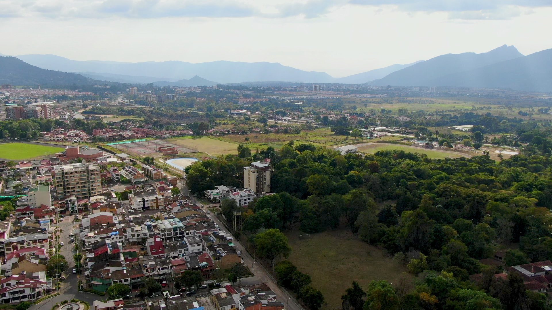 Fotografía muestra una amplia área de Fusagasugá