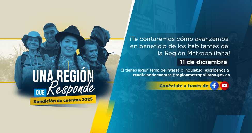 Banner de invitación a la rendición de cuentas de la Región Metropolitana Bogotá - Cundinamarca