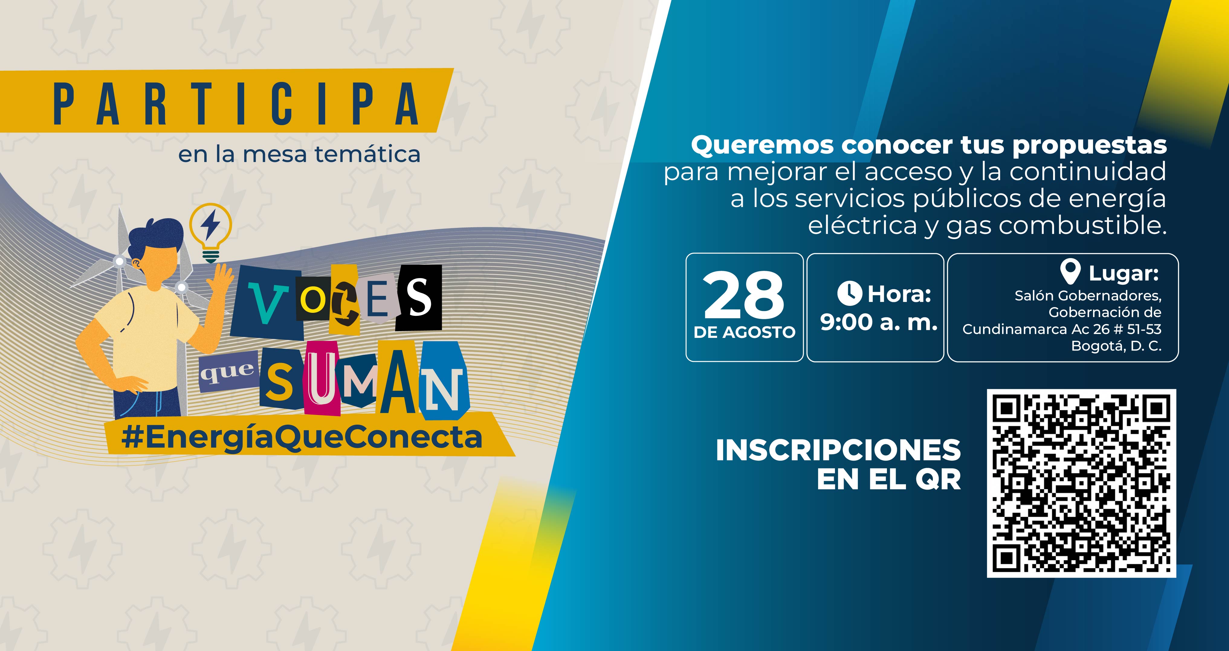 Banner de invitación a la mesa temáticas del 28 de agosto de 2026