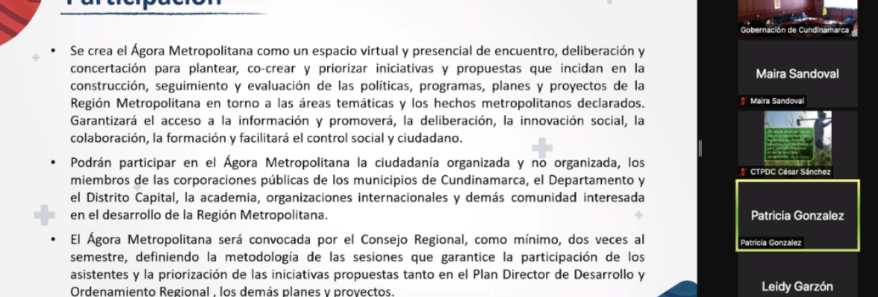Consejo Departamental de Participación Ciudadana revisa detalles de la Región Metropolitana