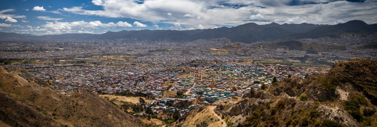 Fotografía de Bogotá enfocada desde Ciudad Bolívar