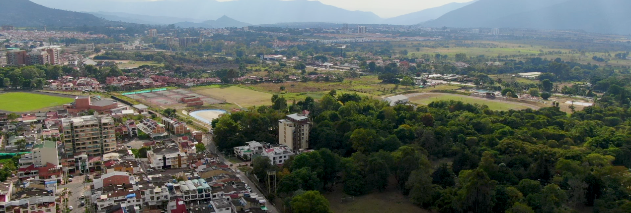 Fotografía muestra una amplia área de Fusagasugá