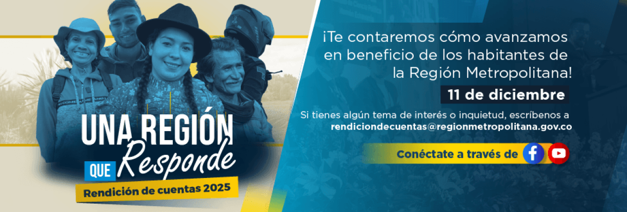 Banner de invitación a la rendición de cuentas de la Región Metropolitana Bogotá - Cundinamarca