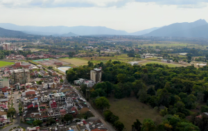 Fotografía muestra una amplia área de Fusagasugá