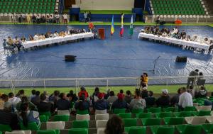 fotografía en el coliseo de Fusagasugá donde se llevó a cabo un cabildo abierto