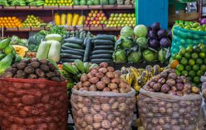 Fotografía productos en plaza de mercado en alusión al Sistema de Abastecimiento Regional Agroalimentario (SARA) y su Plan de Abastecimiento a Escala Regional