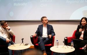 Fotografía de la presentación del estudio de relaciones funcionales e interdependencias en la Región Metropolitana