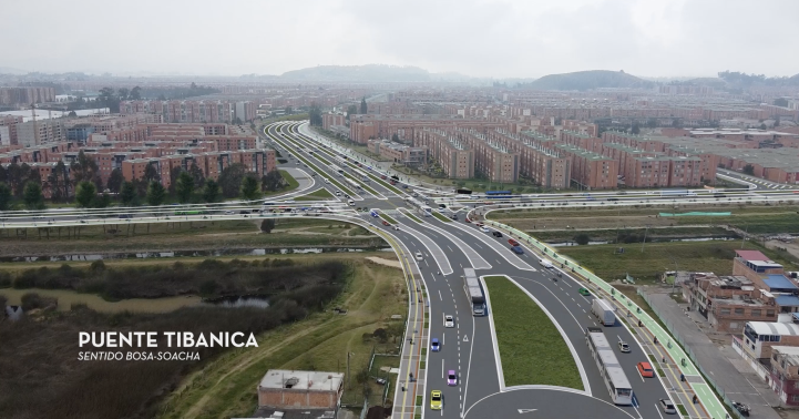 Imagen tipo render sobre el puente Tibanica en Soacha
