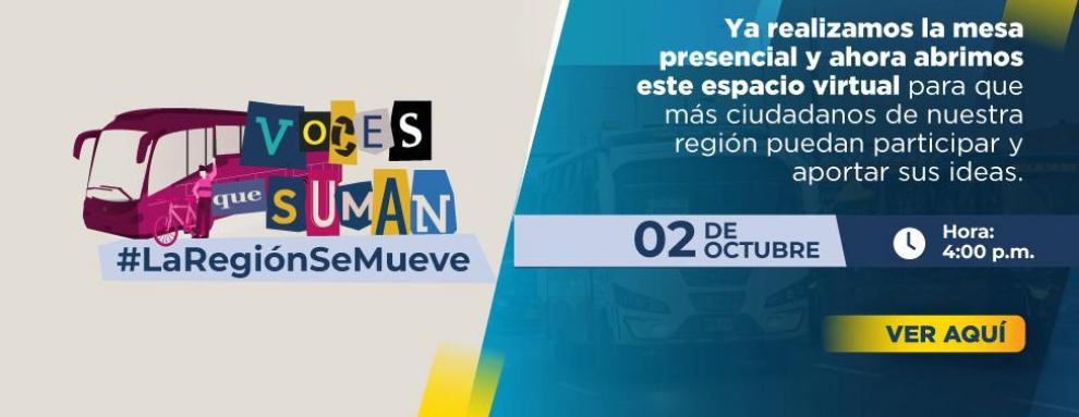 Banner sobre mesa temática virtual sobre movilidad