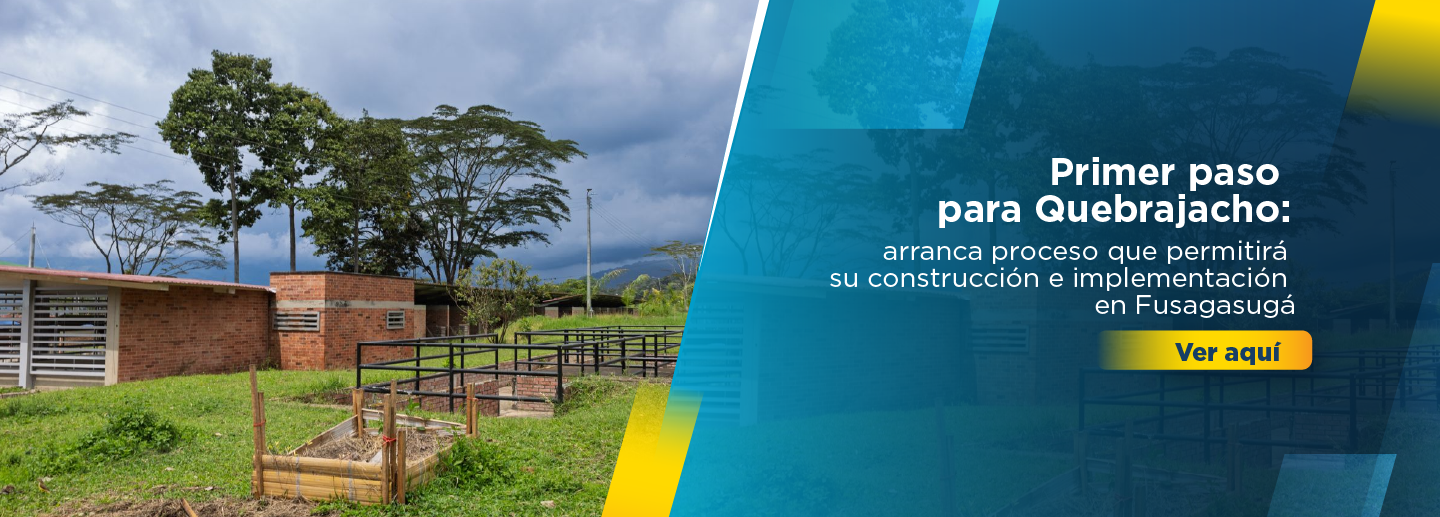 Diseño sobre la noticia relacionada con Quebrajacho, el centro agroindustrial de Fusagasugá, haga clic para leer la noticia.