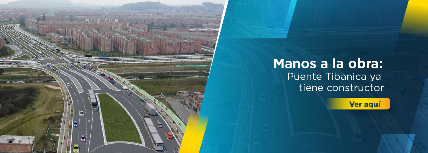 Banner con una imagen tipo render de lo que será el puente Tibanica. El texto dice: Manos a la obra: Puente Tibanica ya tiene constructor. Ver aquí.