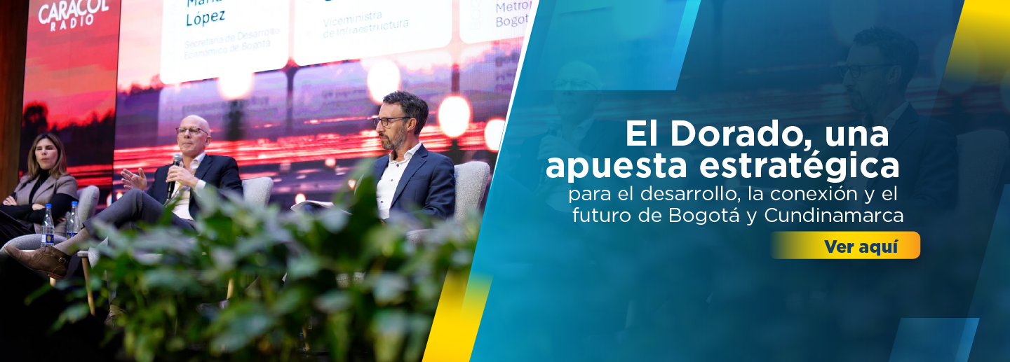 Banner alusivo al foro Dorado Max, en el que participó el director de la Región Metropolitana Bogotá - Cundinamarca, Luis Lota.