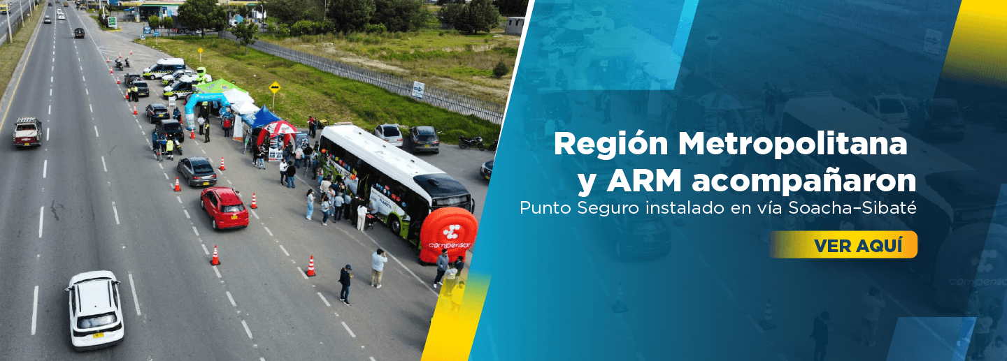 Banner muestra vía entre Soacha y Bogotá