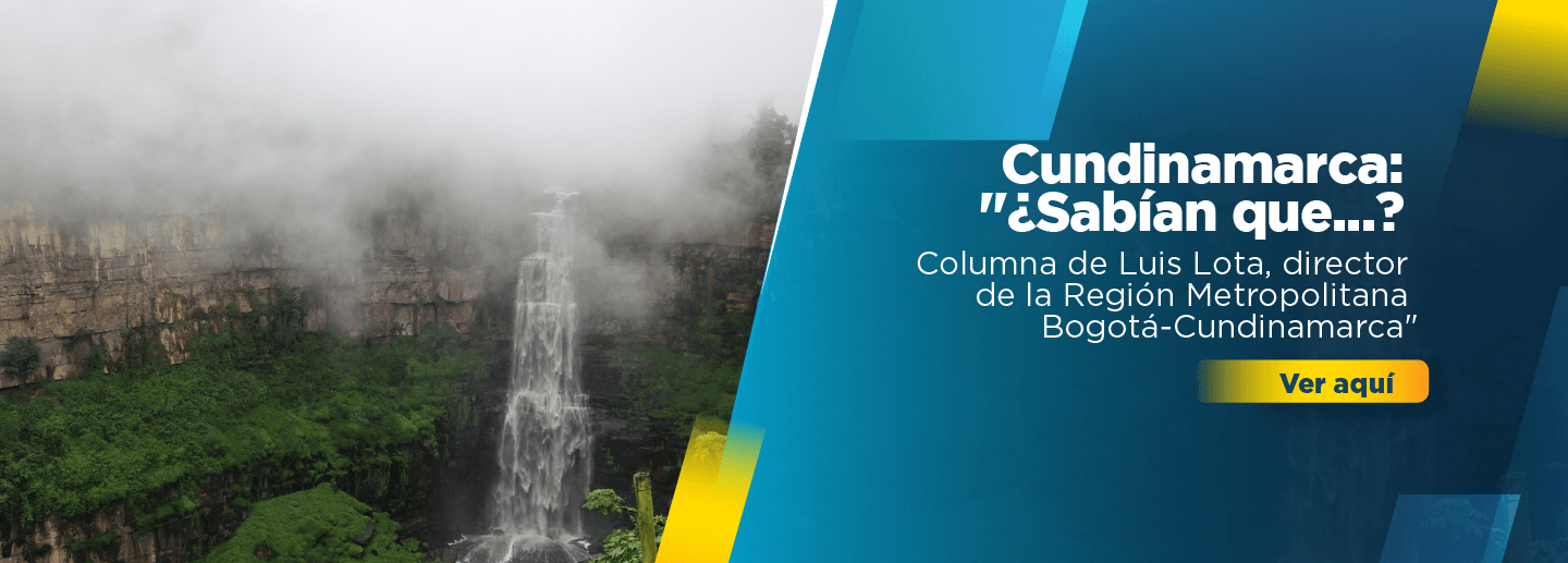 Ilustración basada en una fotografía del Salto del Tequendama y que al dar clic lleva a la columna de opinión del director de la RMBC