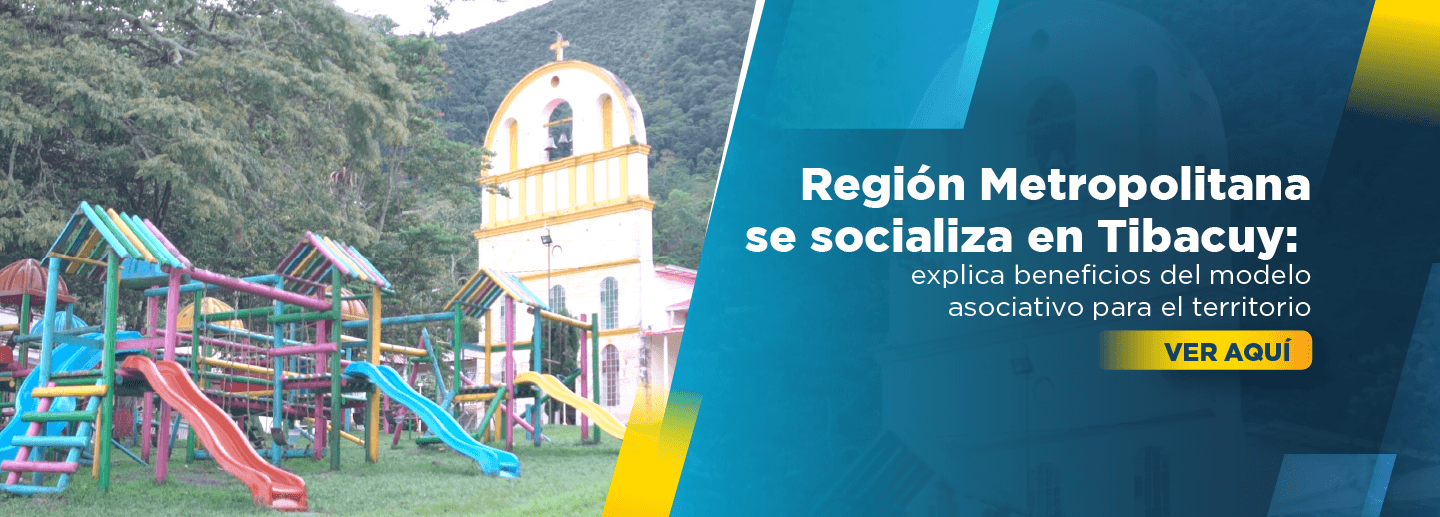 Banner en el que se muestra la iglesia del municipio de Tibacuy, municipio de Cundinamarca