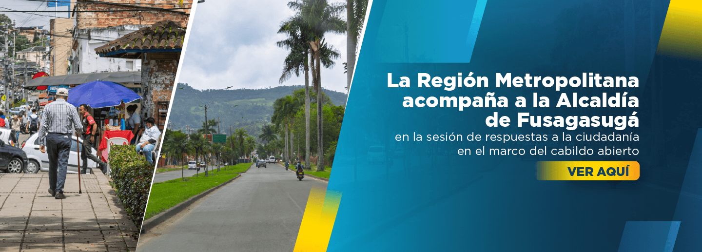 Banner en el que se muestra una persona caminando por un andén del municipio de Fusagasugá
