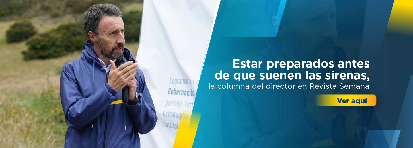 Banner sobre columna del director en Revista Semana titulado "Estar preparados antes de que suenen las sirenas"