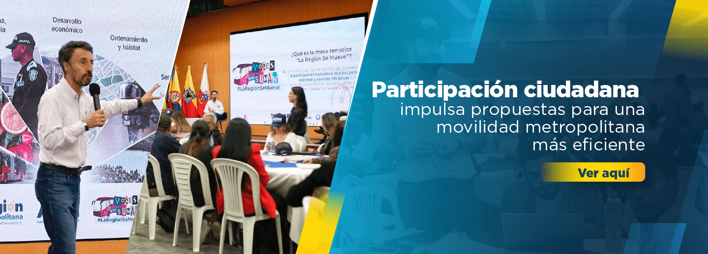 Imagen tipo banner que muestra la realización de la mesa temática sobre movilidad y que invita a clicar para abrir la noticia relacionada a este tema