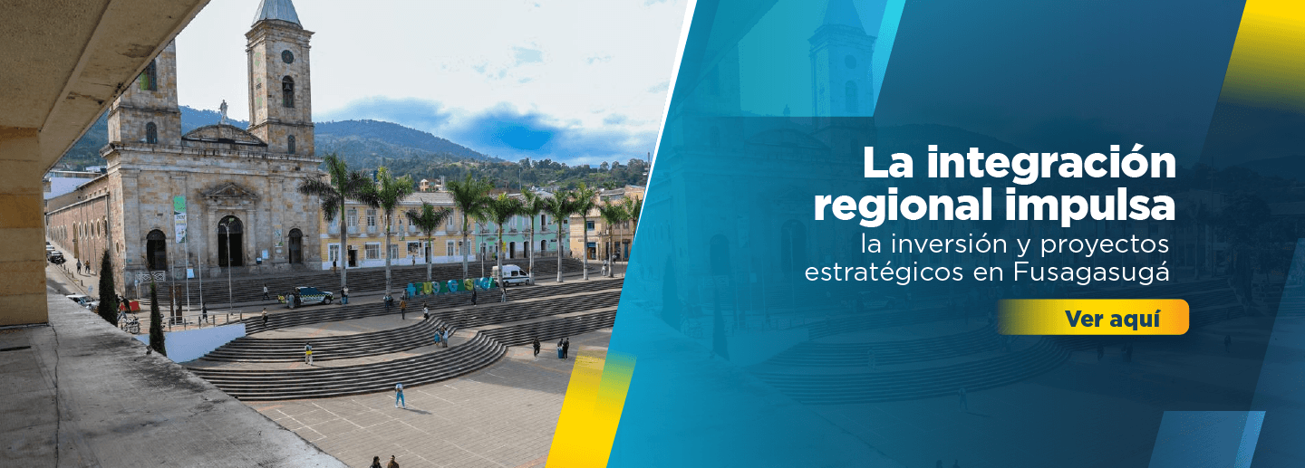 Banner sobre los recursos de la región metropolitana para inversión en proyectos para Fusagasugá