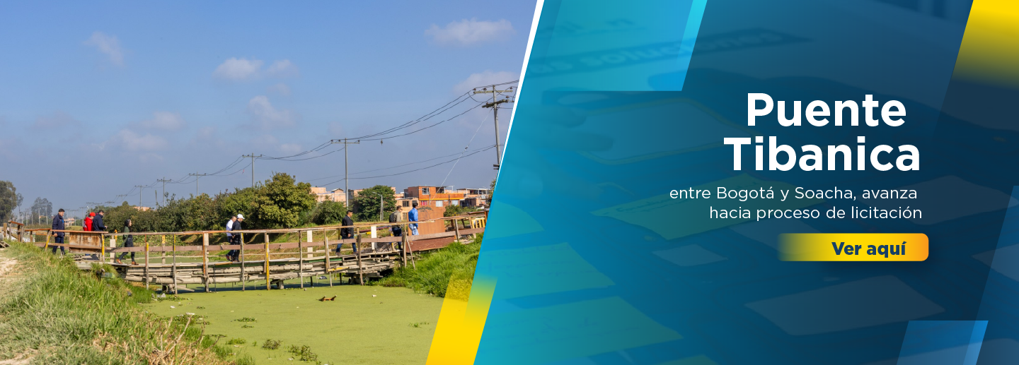 Banner con imagen del Canal Tibanica, a propósito de la noticia sobre el avance hacia un proceso licitatorio para la construcción de un puente en ese sector