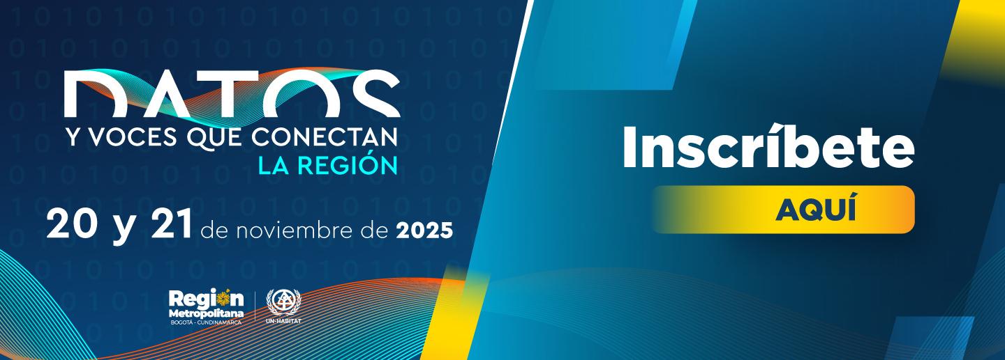 Banner que invita a dar clic para abrir el formulario para participar en el encuentro Datos y Voces que Conectan la Región