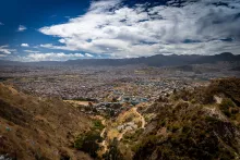 Fotografía de Bogotá enfocada desde Ciudad Bolívar