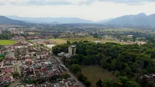 Fotografía muestra una amplia área de Fusagasugá