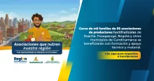 Banner sobre la convocatoria de asociaciones campesinas de Cundinamarca para postularse a programas de fortalecimiento
