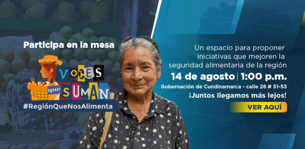 banner muestra a una mujer adulta mayor con la información de invitación a la mesa temática sobre seguridad ciudadana que se realizará el 14 de agosto en la Gobernación de Cundinamarca