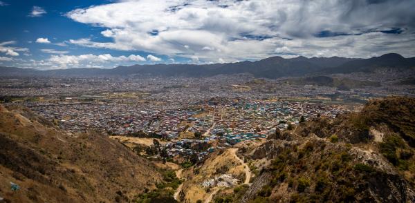 Fotografía de Bogotá enfocada desde Ciudad Bolívar