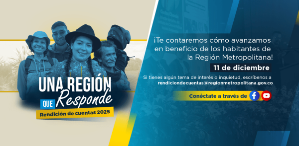 Banner de invitación a la rendición de cuentas de la Región Metropolitana Bogotá - Cundinamarca