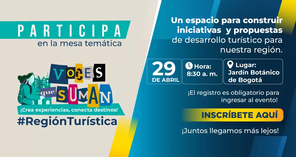 Convocatoria mesa temática sobre turismo a realizarse el 29 de abril de 2026